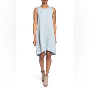 THEORY aderdale blue Gray Sleeveless Women's linen Dress 8